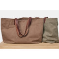 Men′s Large-Capacity Neutral Tote Bag Casual Canvas Handbag